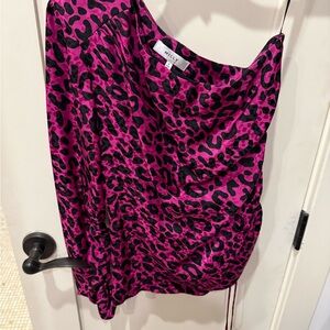 Milly Fuchsia and Black Leopard Blouse